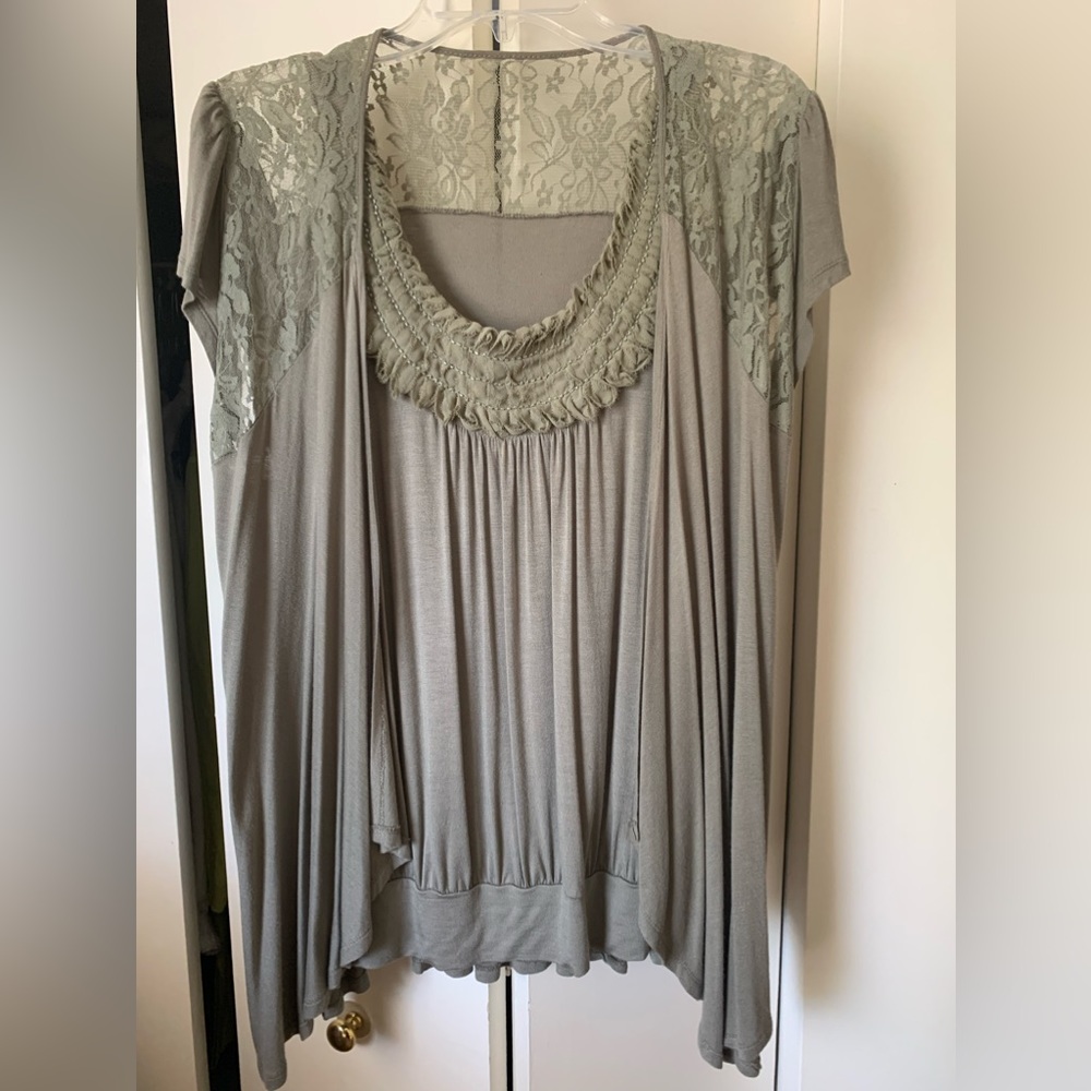 Sage Green Shrug Size L